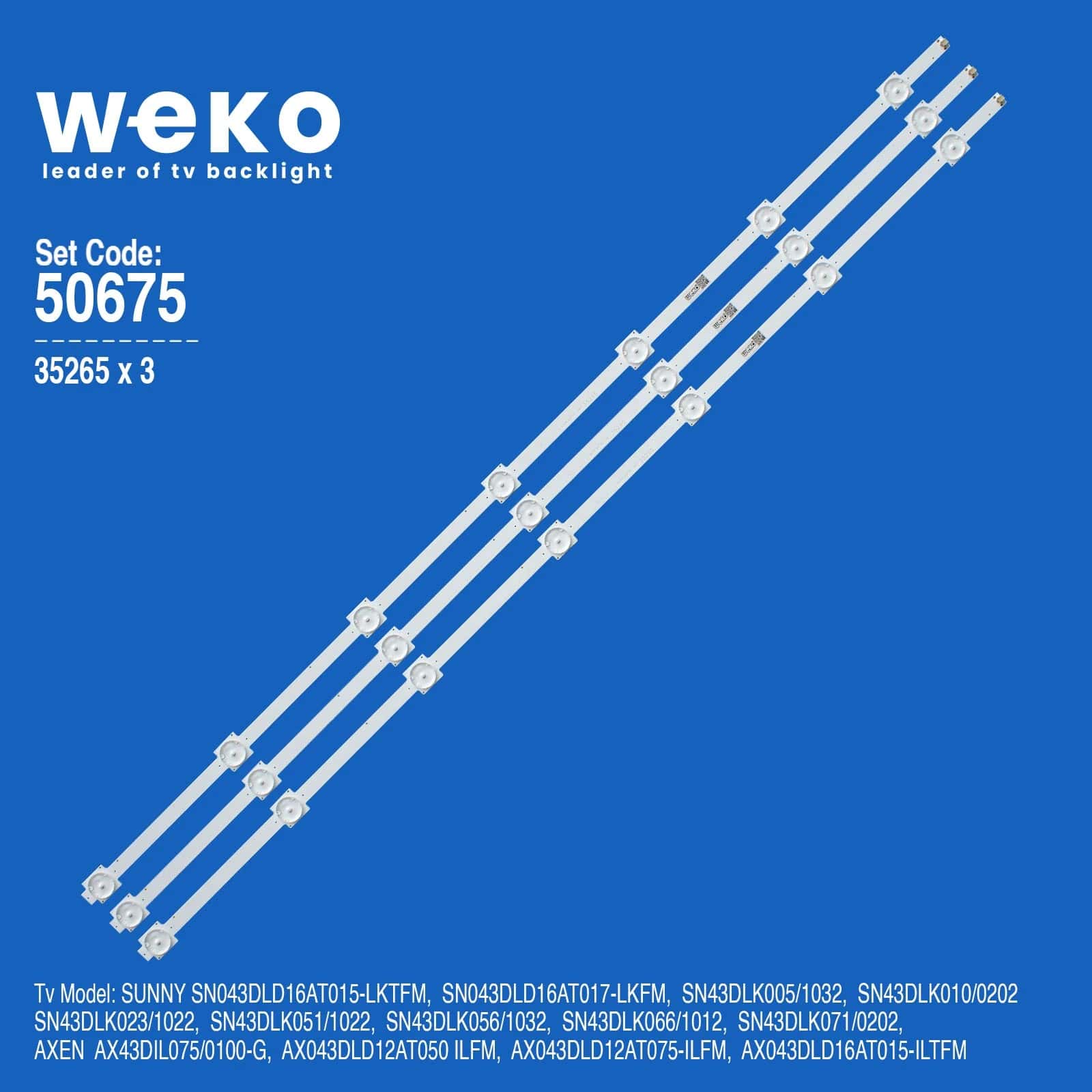 Hi-Level HL43DLK13,0216 43'' inç 3 Adet Tv Led Bar (Seri 1) - Seyyar Elektronik