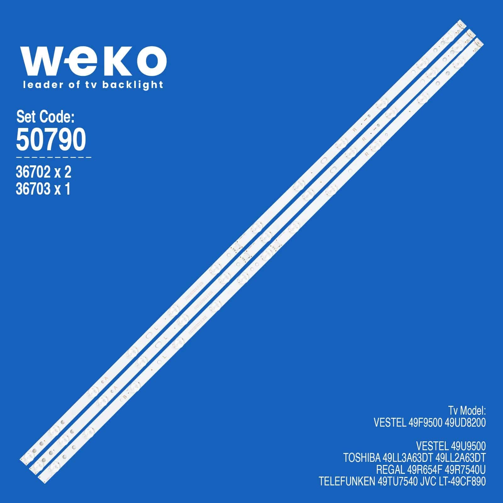 Toshiba 49LL2A63DT 49'' inç 3 Adet Tv Led Bar - Seyyar Elektronik